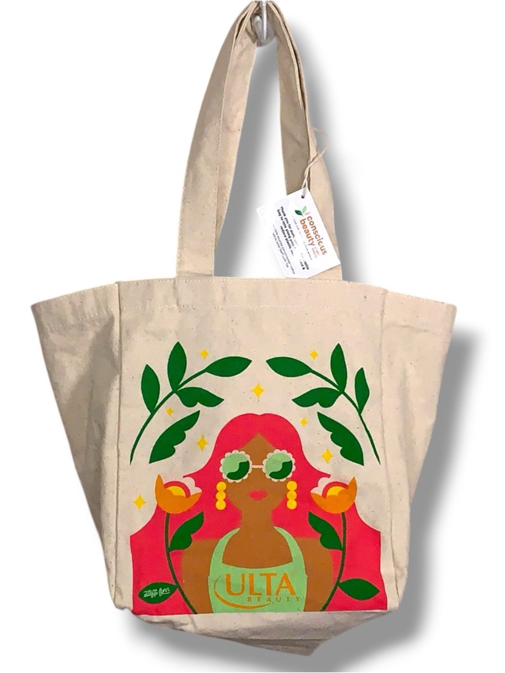 New Ulta Beauty Collection Totally Conscious Canvas Tote Steffi Lyn Illustrator